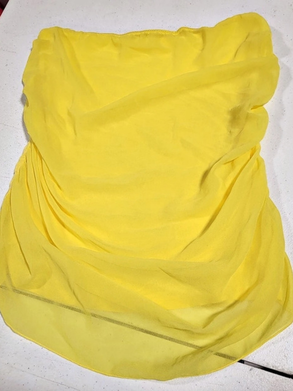 intimissimi Yellow Draped Tank Top Size Medium